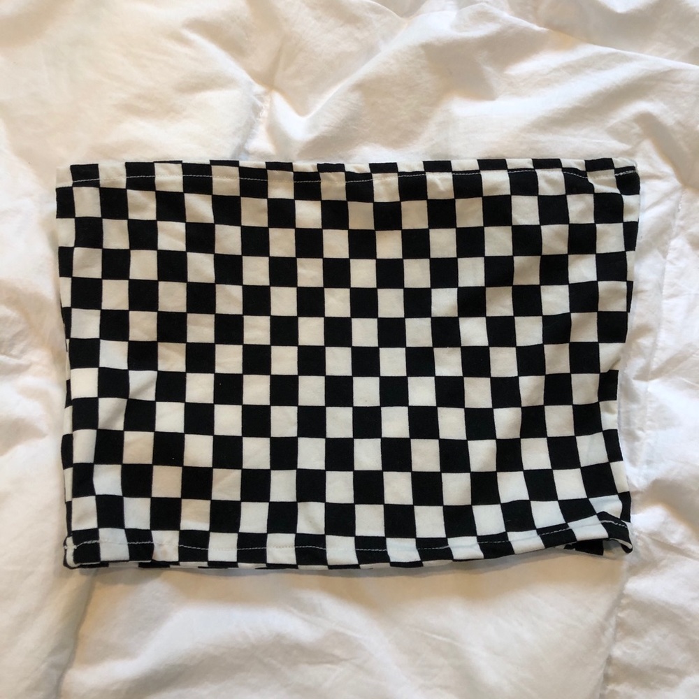 Checkered Tube Top